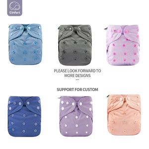 Elinfant OEM Services Benutzer definierte wieder verwendbare PUL-bedruckte wasch bare Windel hülle Neugeborene Baby-Stoff windel hülle - Product Image 5