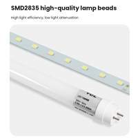 Tube lumineux en verre LED TCL 2 pieds T8 SMD2835 30W 120lm/W 6500K Ra80 Économe en énergie pour usage commercial intérieur