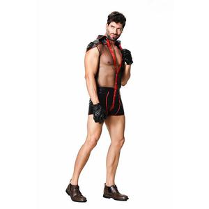 Men's <b>Sexy</b> Demon <b>Doctor</b> Bodysuit With Gloves And Syringe Costume For Halloween Role Play Tight Fit PU Material - Product Image 3