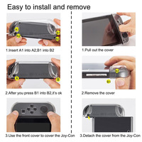 Pour Nintendo Switch Case Housse de protection en cristal pour PC dur Housse de protection durable pour Nintendo Switch