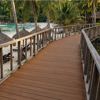 Revêtement de sol WPC imperméable personnalisé pour extérieur, planches rigides WPC avec couche d'usure AC3, revêtement de sol WPC résidentiel pour jardin