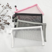 Meilleures ventes Sac de classement personnalisé en plastique tulle coloré Fournitures de bureau scolaires Sac de classement en gaze taille A4 A5 A6