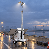 4*150W Solar-Lichtturm mit Lithium-Batterie 600W LED-Beleuchtungsturm für Straßenbau und Konstruktion