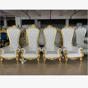 Sillas de Banquete de Lujo para Bodas, Color Dorado y Blanco, Estilo Princesa Real, Sofá, Muebles Comerciales para Bodas, Fiestas y Eventos - Product Image 5