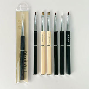 แปรงทำเล็บระดับมืออาชีพแบบกำหนดเอง แปรงทำเล็บโลหะพร้อมโลโก้แบรนด์ส่วนตัว ปากกาวาดลายเส้น 9มม. 12มม. 15มม. - Product Image 1