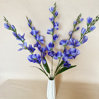 Bunga Magnolia Sutra Buatan Tangan, Bunga Gladiolus Seperti Asli untuk Desain Interior Rumah, Dekorasi Bunga Ruang Tamu, Buket