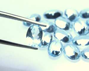 Lote de piedras preciosas de Aguamarina natural, corte ovalado, azul superior para la fabricación de joyas - Product Image 2