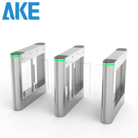 Tourniquet à ouverture automatique AKE Fire Linkage, barrière pivotante pour piétons, portail d'entrée en alliage d'aluminium avec moteur sans balais