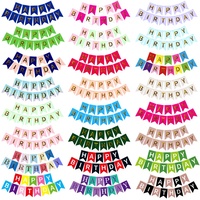 Guirnaldas de Letras con Diseño de Cola de Pez en Papel Dorado con Relieve, Multicolores, para Decoración de Fiestas de Cumpleaños Infantiles