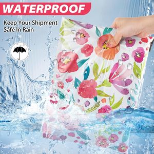 Sacs d'expédition en polyéthylène à imprimé botanique, sacs d'expédition imperméables et résistants aux déchirures pour l'emballage de détail - Product Image 3