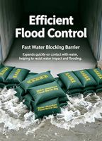 Sacs anti-inondation activés par l'eau, réutilisables, gonflage automatique pour porte de garage, pas de sable nécessaire, revêtement imperméable pour ouragan et tempête