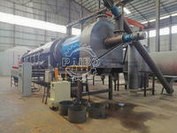 Four de carbonisation à tambour continu pour coques de palmier, machine de fabrication de charbon actif, usine de fabrication en acier inoxydable