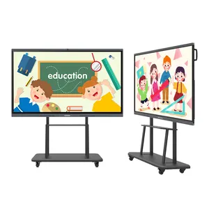 HUSHDIA 86 Inch UHD 4K 40 Points Touch Interactive Flat Panel Digital Display Smart Digital Interactive White Board