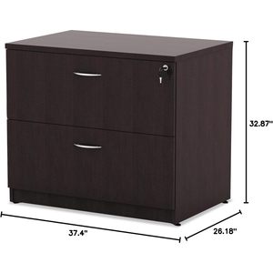 Archivador Lateral Moderno de la Serie Alera Valencia en Madera de Nogal, 2 Cajones para Documentos Tamaño Legal/Carta, Diseño Minimalista para Gimnasio, 34 x 22.75 x 29.5 Pulgadas - Product Image 1