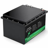 Batterie de camion au lithium LiFePO4 25,6 V 300 Ah 7,68 kWh avec climatiseur de stationnement, surveillance par application GPS, BMS 200 A, IP67, 6000+ cycles