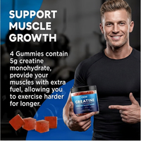 Gummies de créatine avec 10g de protéines pour la vitesse, la performance mentale, la concentration, l'énergie et la réactivité en étude et examens – Végétaliennes pour adultes