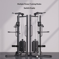 FRS Machine à câble multifonctionnelle simple face en acier avec Lat Pulldown et Low Row, charge maximale 300 kg, pour entraînement de force à domicile