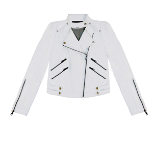 <span class=keywords><strong>Giacca</strong></span> in Pelle da Donna Duhan, Stile Casual Slim Fit, Streetwear, Tinta Unita, Nero, per <span class=keywords><strong>Moto</strong></span> - Product Image 3