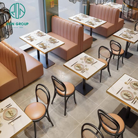Chaise de table de restaurant à thème de style sud-est asiatique et combinaison de stand en pierre frittée durable pour un usage commercial