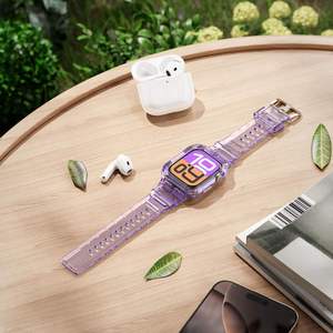 New Arrive TPU <b>Watch</b> Strap for Apple <b>Watch</b> S10 S11 42mm 46mm Anti-Drop Charm Integrated Transparent Glitter <b>Watch</b> Band - Product Image 4