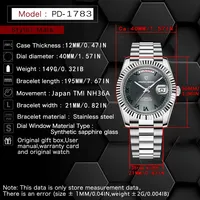 PAGANI DESIGN1752 DD40 Luxus Roségold Herrenuhren Automatische Mechanische Uhr für Männer AR Saphirglas Datum Armbanduhr Herren