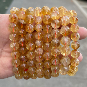 JD GEMS-<span class=keywords><strong>Bracelet</strong></span> extensible en citrine brésilienne naturelle pour femme, cristal jaune véritable, yoga, méditation, bijoux - Product Image 3