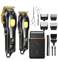 Tondeuse à cheveux rechargeable 3 en 1 de haute qualité, ensemble de tondeuse et rasoir, écran LCD numérique, machine à couper les cheveux pour hommes