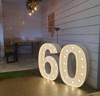 Lettres lumineuses géantes de 4 pieds, chiffres géants, lettres lumineuses pour bébé, décoration d'anniversaire, fournitures de fête, lumière nocturne