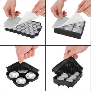 Molde para cubitos de hielo grandes, rejilla para hielo doméstica, moldes para cubitos de hielo redondos, cuadrados y de otras formas. - Product Image 3