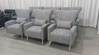 Fauteuil d'appoint de luxe moderne en velours, vert, pour maison, bureau, hôtel, confortable, convertible, inclinable, extensible, modulaire