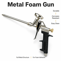 Pistolet pulvérisateur réutilisable en métal pour mousse PU, buse en cuivre, poignée antidérapante, valve en aluminium pour le remplissage des joints et l'isolation dans la construction