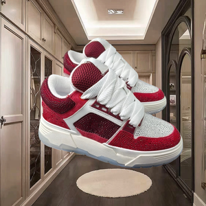 Zapatos para Caminar Saludables de Marca de Lujo para Hombre, Tela/Malla Transpirable, Personalizables, Nueva Tendencia Retro, Diamantes Rojos, Antideslizantes - Product Image 2