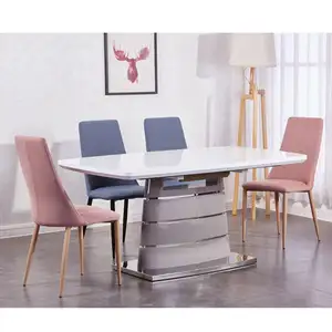 Commercio all'ingrosso della fabbrica di lusso 8 posti tavolo e sedie moderno tavolo da pranzo in legno set