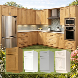 Fournisseur de meubles pour usines au Vietnam et entrepôts aux États-Unis |   Armoire de cuisine américaine |   Meubles de cuisine en bois en gros pour projets immobiliers - Product Image 1