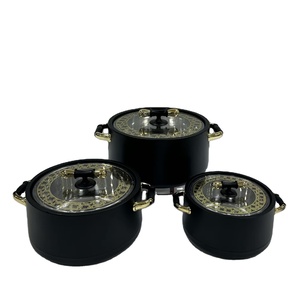 Lot de 3 casseroles isothermes à <span class=keywords><strong>fenêtre</strong></span> visible, 1L, 2L, 3.5L, <span class=keywords><strong>avec</strong></span> revêtement en acier inoxydable et bouton unique en forme d'haltère - Product Image 5