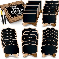 Décorations de fête DIY pour mariage et anniversaire, design Art Déco écologique, mini tableaux noirs de couleur bois naturel pour table