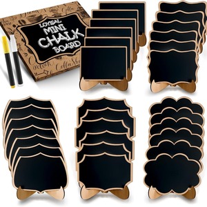 Decoraciones para Fiestas de Cumpleaños y Bodas, Diseño Art Deco Ecológico, Mini Pizarras de Madera Natural para Mesa - Product Image 2