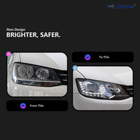 Conjunto de faros delanteros bi-xenón con proyector dual para VW Sharan 7N 2014, luz LED de señal de giro, DRL, Canbus, Plug and Play, piezas de automóvil