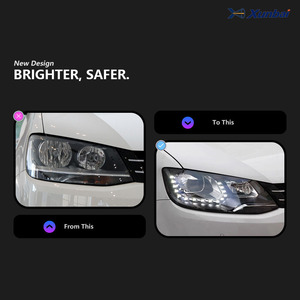 Conjunto de faros delanteros bi-xenón con proyector dual para VW <span class=keywords><strong>Sharan</strong></span> 7N 2014, luz LED de señal de giro, DRL, Canbus, Plug and Play, piezas de automóvil - Product Image 3