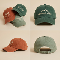 Yapısız Vintage Baba Şapkası Yıkanmış Pamuklu Eskitme Görünümlü Kavisli Siperlik 6 Panel İşlemeli Şapka Dış Mekan Günlük Beyzbol Şapkası