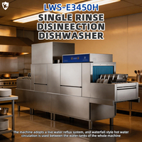 Machine à laver industrielle de type plat en acier inoxydable 304 de qualité alimentaire, 3,45 m, pour restaurant, directement de l'usine