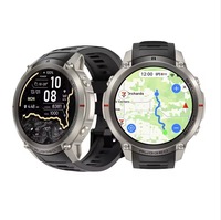 Montre connectée pour homme avec grande capacité de batterie 500 mAh, longue durée de vie de la batterie, moniteur d'oxygène sanguin, GPS, fitness, moniteur de fréquence cardiaque