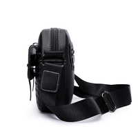 Sac à bandoulière en cuir PU pour homme, style tissé, petit sac messager décontracté pour affaires, avec logo personnalisé, vente en gros d'usine