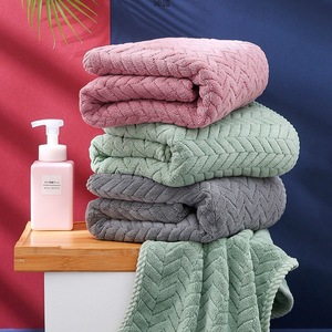 Serviette en microfibre épaisse Kuncheng 60x30cm, séchage rapide, usage domestique, couleur unie, serviette rectangulaire pour adultes et étudiants - Product Image 2