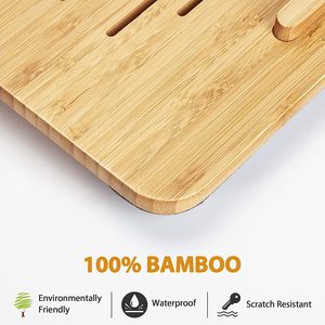 Minjoo Home Hot Selling Foldable Bamboo Laptop Stand PC <strong>Riser</strong> Cushioned Desk <strong>for</strong> <strong>Bed</strong> and Desk Use - Product Image 4