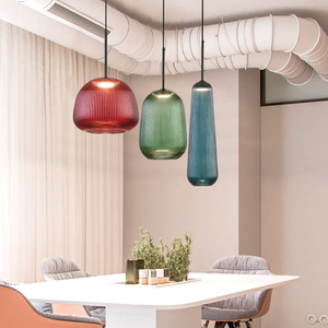 Lámparas colgantes de isla de cocina, lámpara colgante de cristal moderna nórdica decorativa LED - Product Image 3