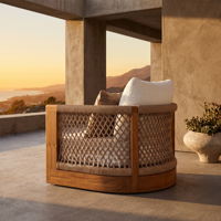 Muebles de Jardín para Todo Clima, Mesa y Sillas de Comedor de Madera de Teca, Muebles de Patio para Exteriores