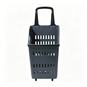 Carrito de Compras con Ruedas y Respaldo Alto de Plástico para Supermercado, Venta al Por Mayor - Product Image 4