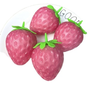Fruit Stress Relief Toys Color Change Strawberry <b>Ball</b> Sensory <b>Squeeze</b> <b>Balls</b> for Girls Boys Adults Kids Fidget Stress <b>Balls</b> - Product Image 3