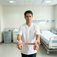 Sangle de contention médicale pour poignet, attache de membre pour patient hospitalier, restraints médicales rembourrées douces, menottes roses, attache de main psychiatrique